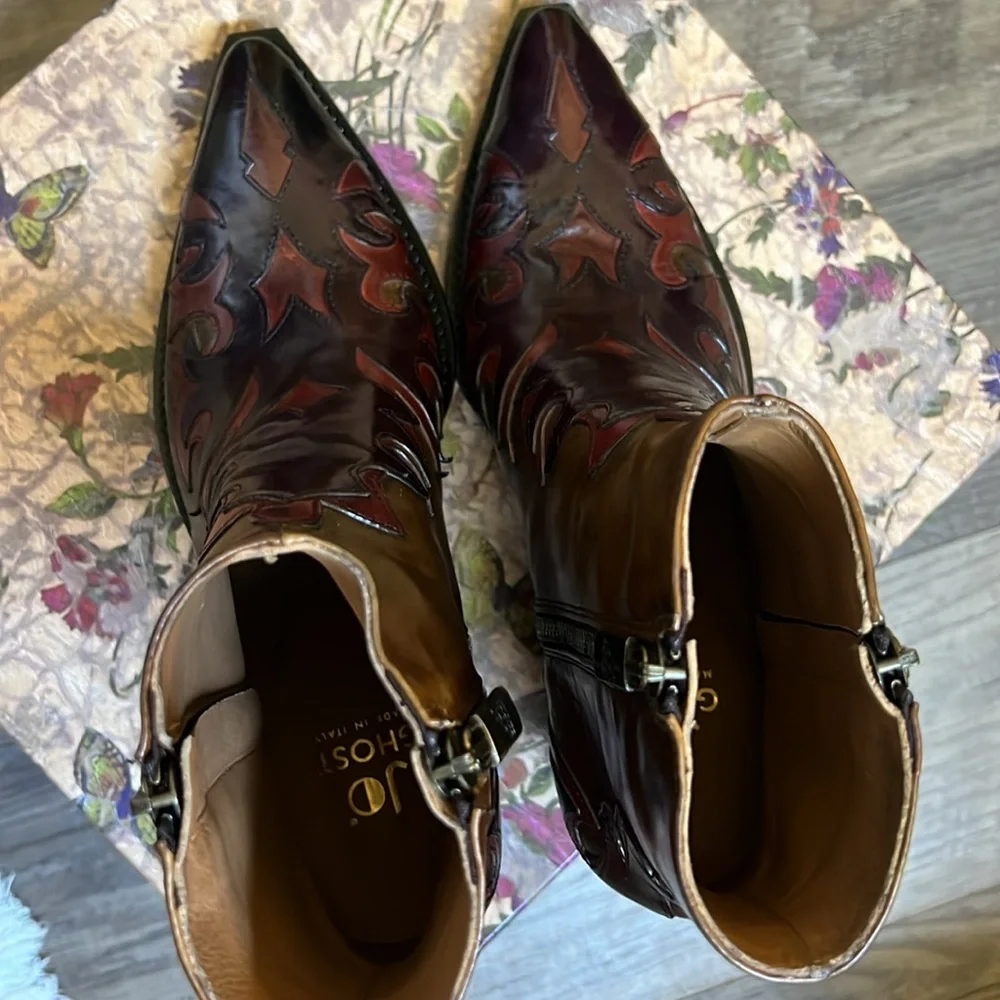 Jo Ghost emblazoned short boot in bronze 38 - Picture 12 of 15